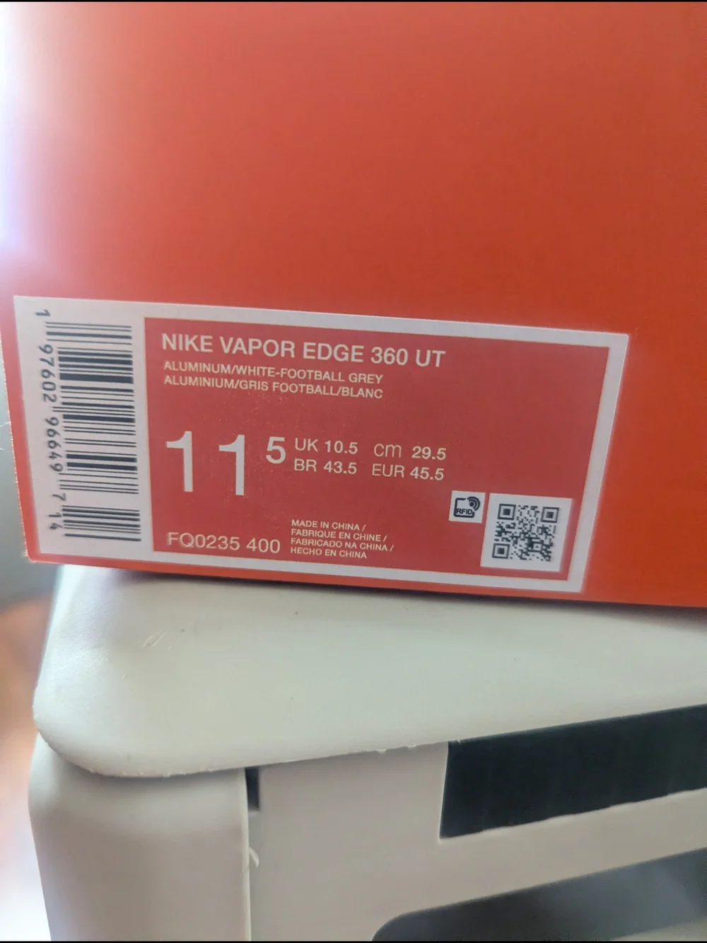 Nike Vapor Edge 360 UT - Aluminum/White/Football Grey (Size 11.5)